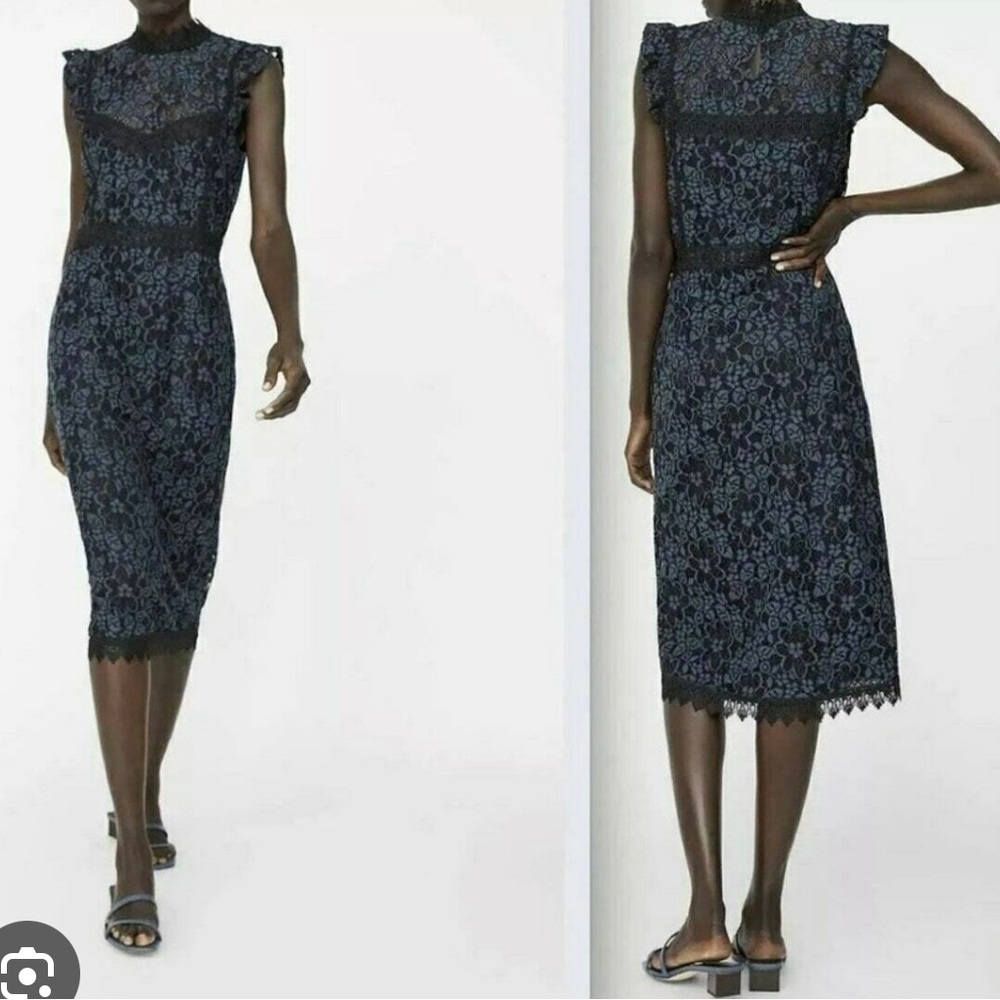 Zara Lace Contrasting Dress size M